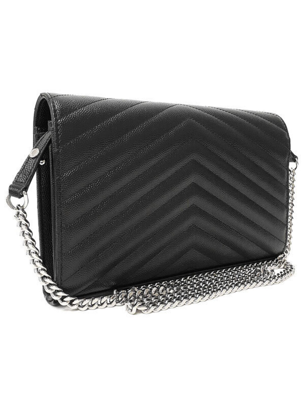 Saint Laurent Saint Paris PARIS Cassandra Wallet Chain Black